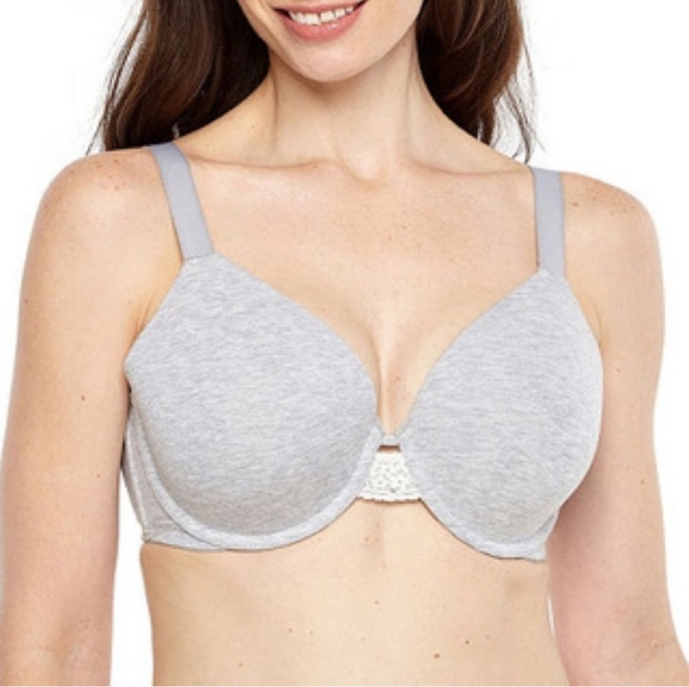 Ambrielle gray Natural Comfort Full Coverage lace bra 3 38DDD